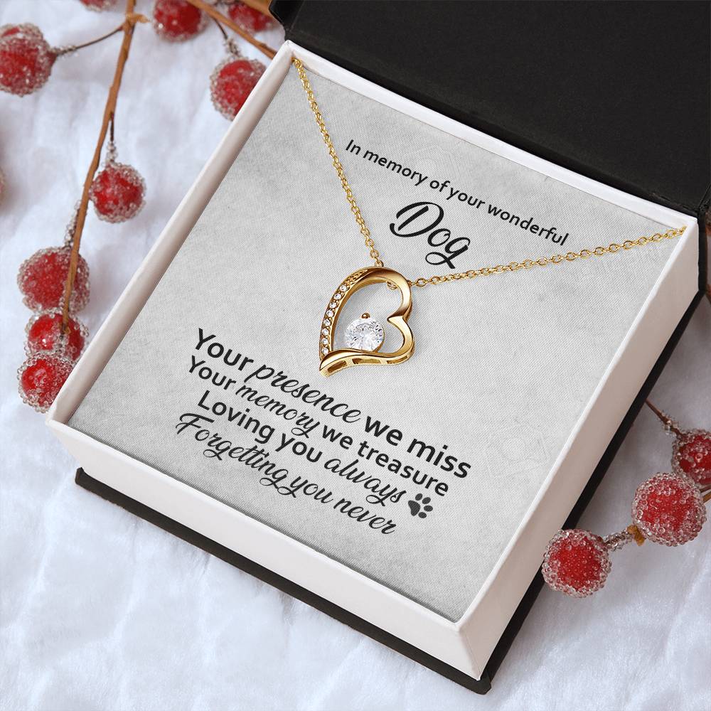 In Memory Of Your Wonderful Dog 1 Forever Love Necklace