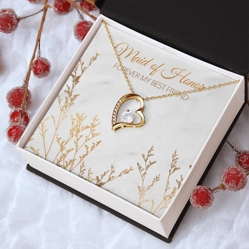 Maid Of Honor Proposal Necklace Maid Of Honor Proposal Gift Box Maid Of Honor Wedding Gift Custom For Maid Of Honor 1 Forever Love Necklace