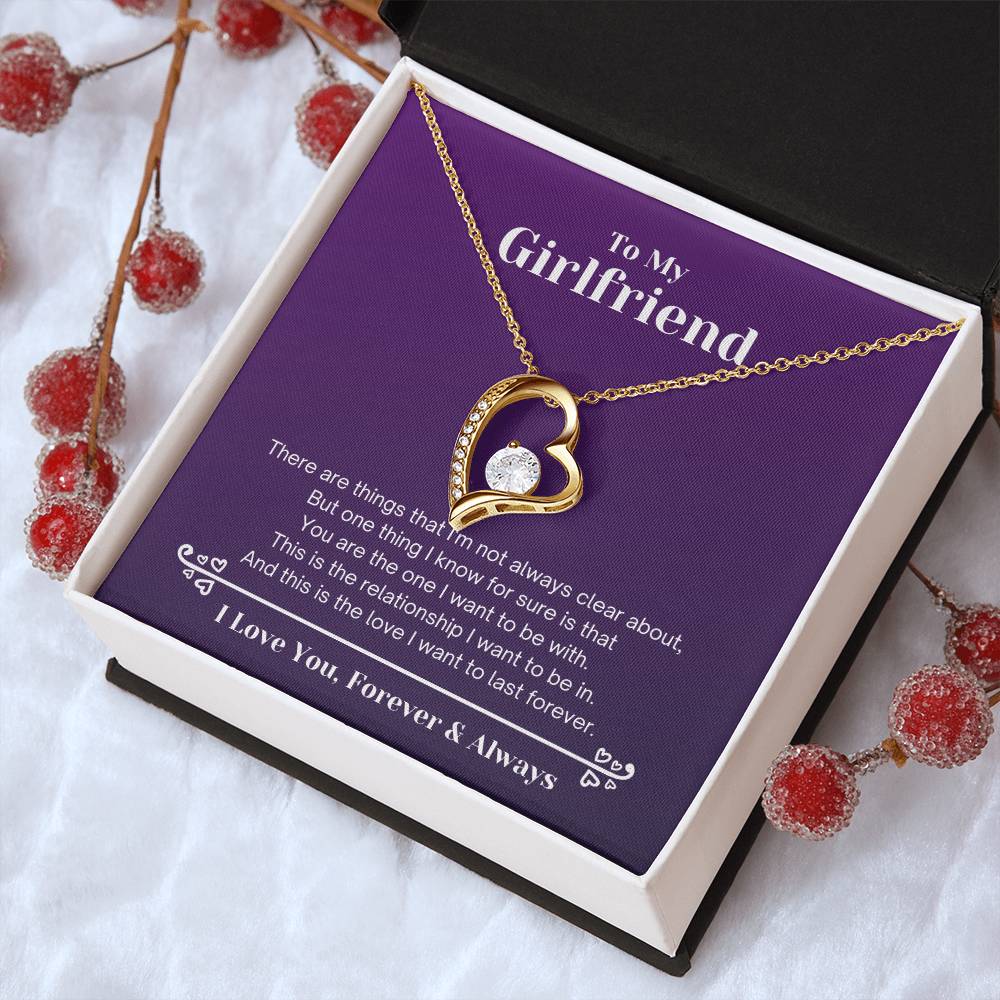 To My Girlfriend Love Will Last Forever Forever Love Necklace
