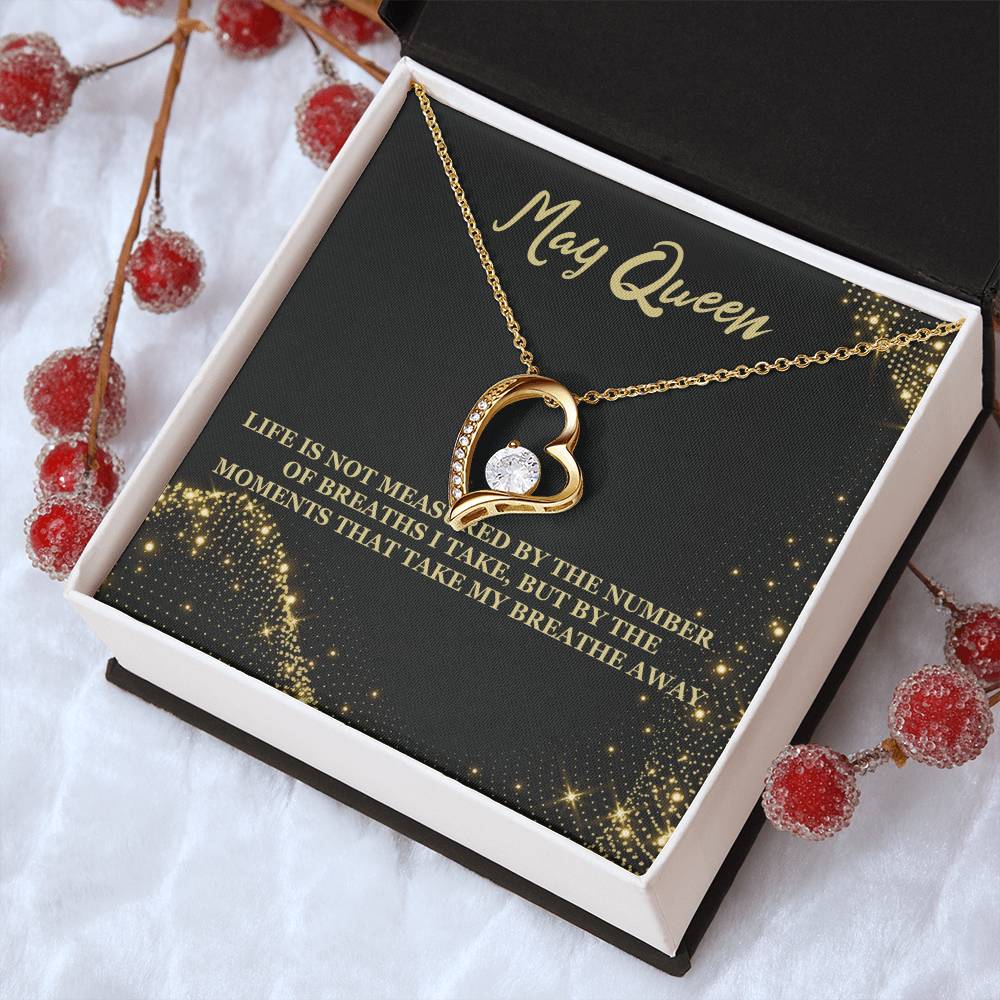 Born May Birthday Gift 4 Forever Love Necklace