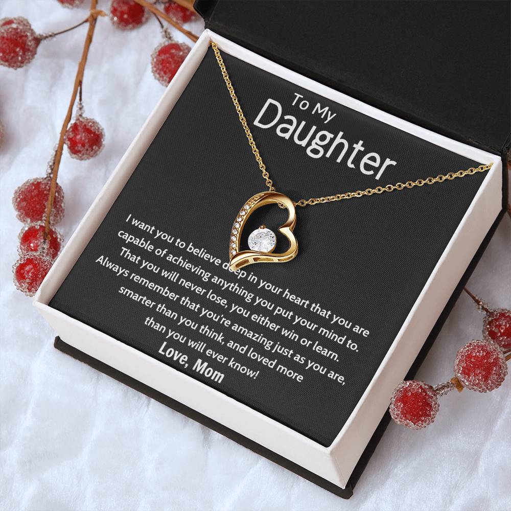 To My Daughter Beautiful Chapters Daughter Necklace Gift For Daughter Xmas Christmas Daughter Gift From Mom 4 1 Forever Love Necklace