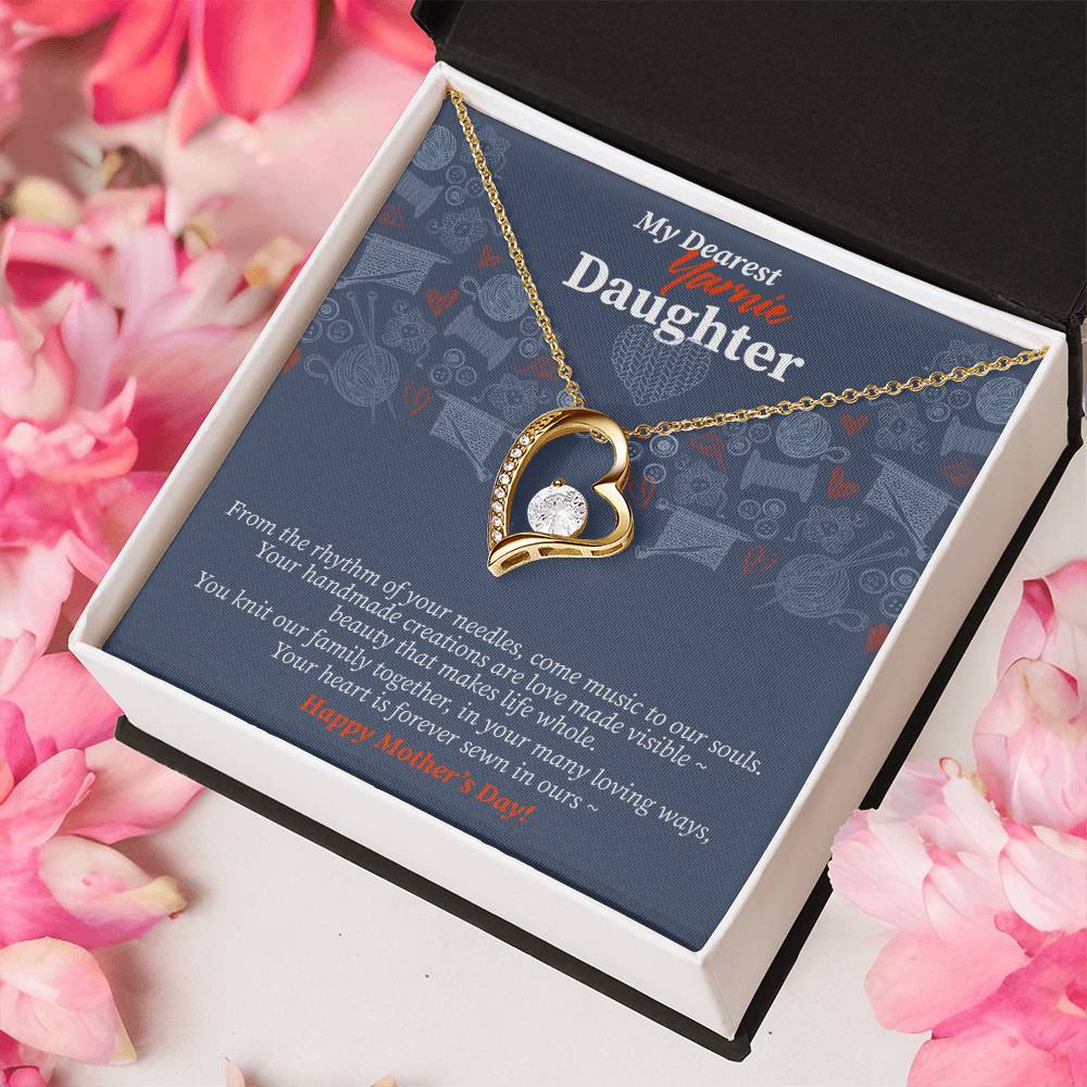 My Dearest Yarnie Daughter Necklace Happy Mothers Day Mom To Daughter Necklace Meaningful Necklace For Daughter Mother To Daughter Birthday Gift Forever Love Necklace