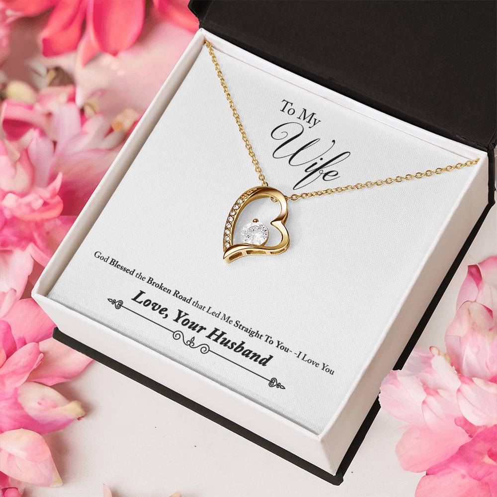 To My Wife - Blessed That I Was Led To You My Love - Necklace Forever Love Necklace