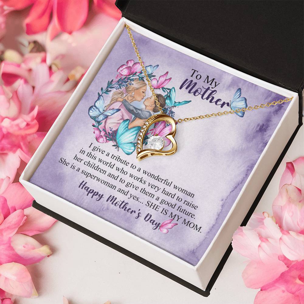 To My Mother Forever Love Necklace Mother Necklace Gift For Mother Xmas Christmas Customize Gift To My Mom Forever Love Necklace