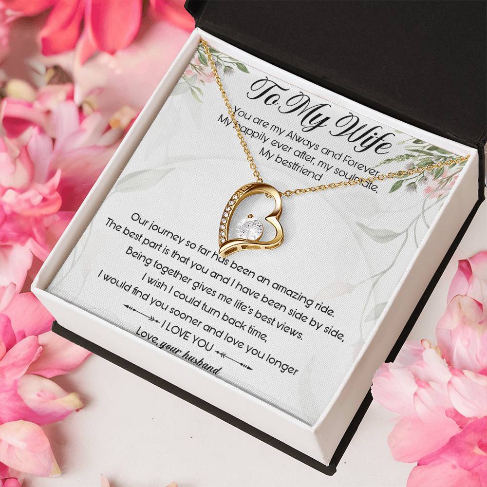 Forever Love To My Wife Necklace From Husband Anniversary Gift For Wife Birthday Gift For Wife Gift For Wife Necklace For Wife Forever Love Necklace