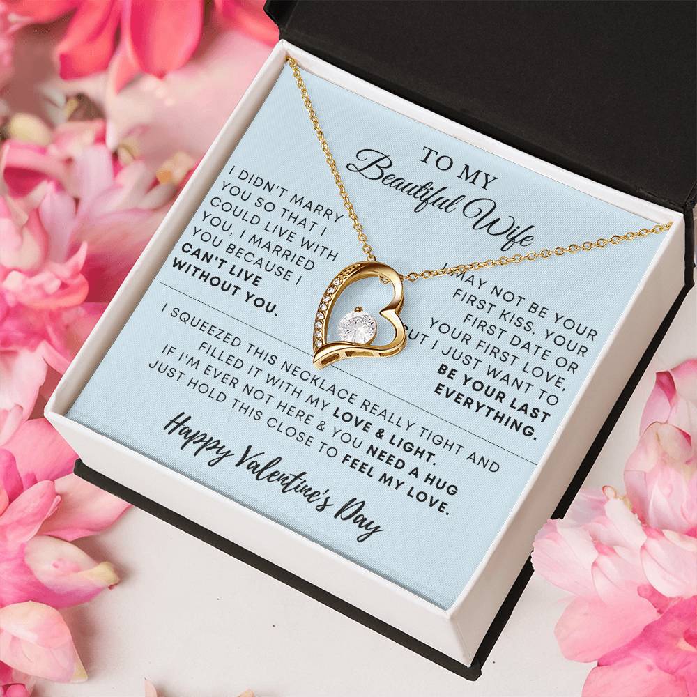 To My Beautiful Wife 1 Forever Love Necklace