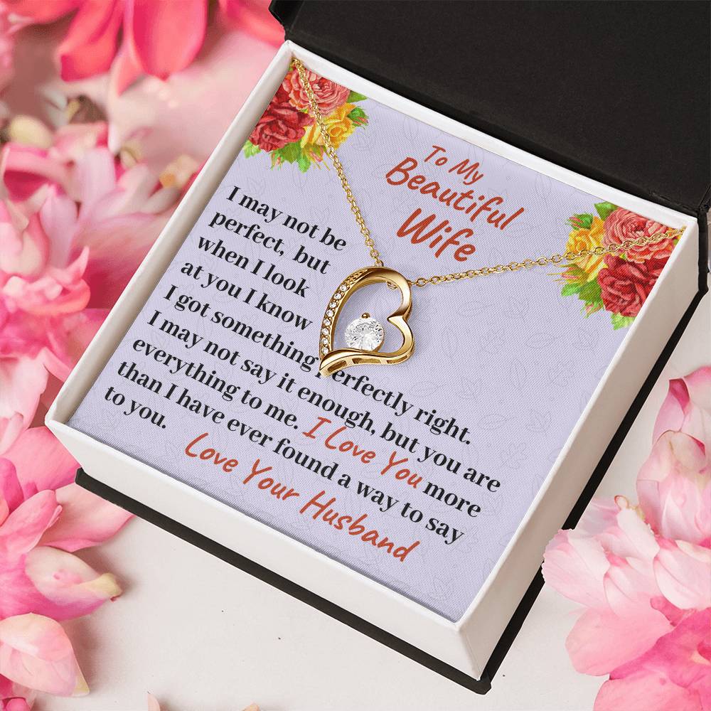 To My Beautiful Wife You Are Everything To Me Necklace 1 Forever Love Necklace