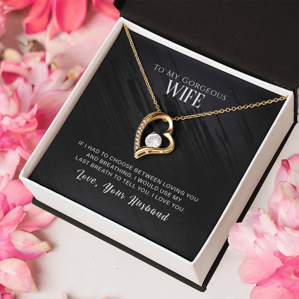 To My Gorgeous Wife 2 1 Forever Love Necklace