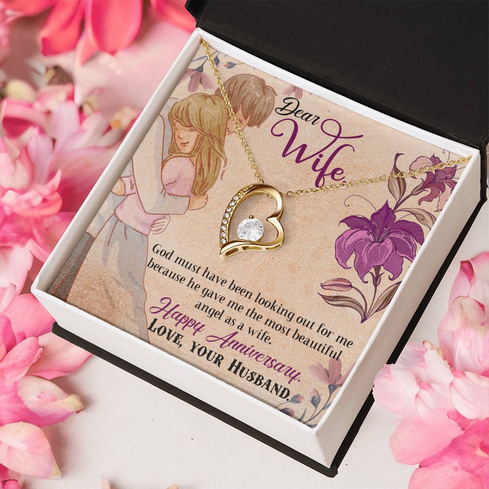 Heart To My Wife Necklace Anniversary Gift For Wife Birthday Gift For Wife Christmas Gift For Wife Jewelry For Wife Gift For Wife's Forever Love Necklace