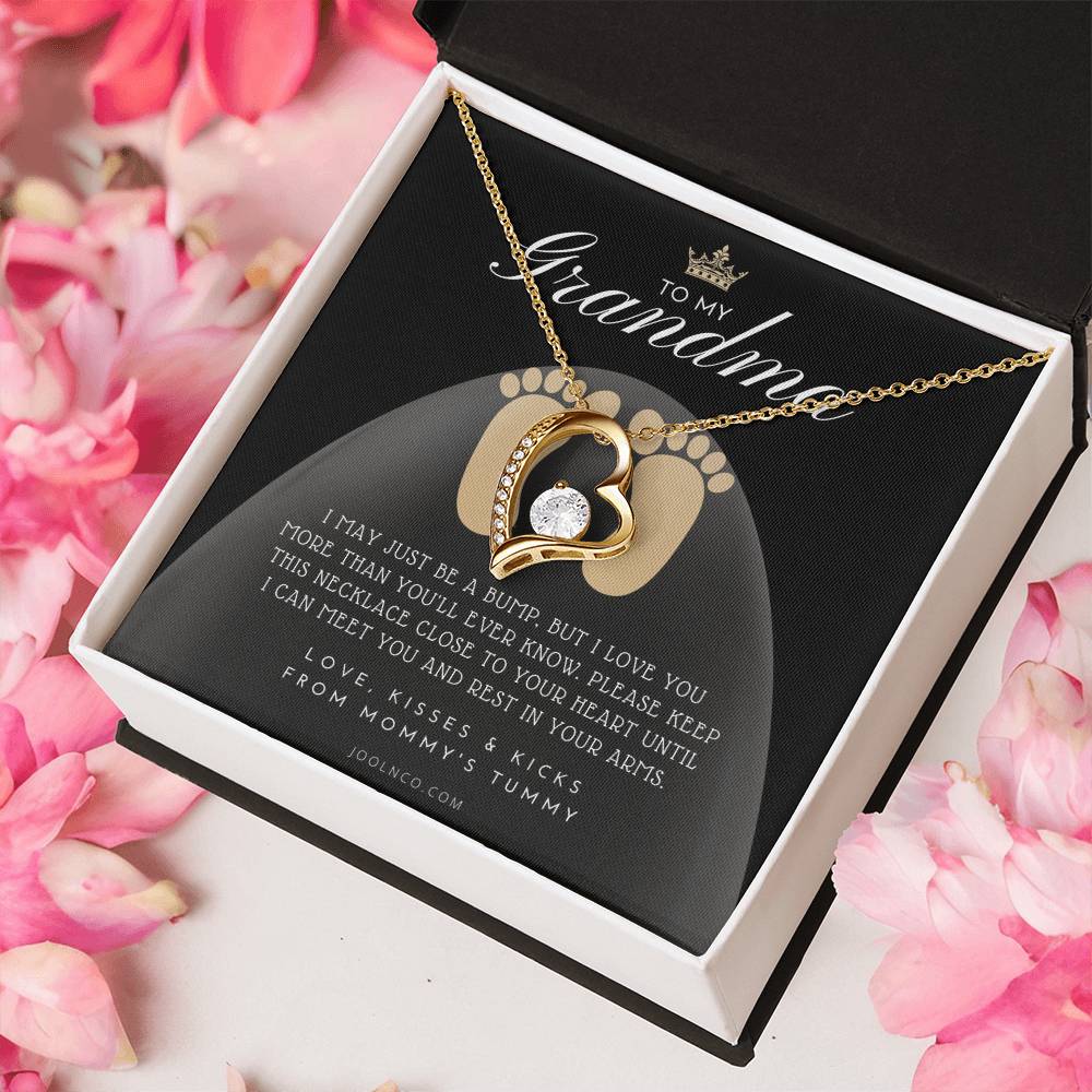 First Time Grandma Gifts Mothers Day Gift New Grandma Necklace I May Just Be A Bump But I Love You More Than You Ever Know Baby Shower Forever Love Necklace