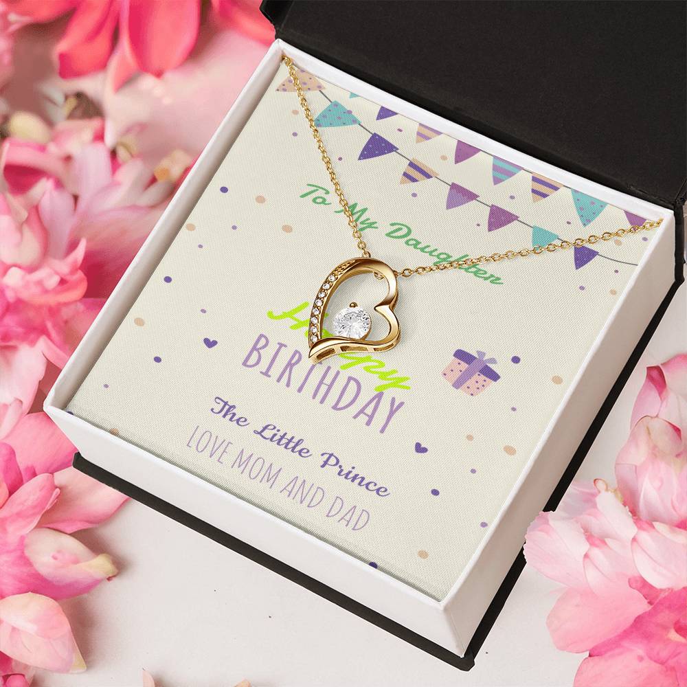 Daughter Birthday Gift From Mom Happy Birthday Sweetheart Infinity Necklace Gift From Mom To Daughter Granddaughter Forever Love Necklace
