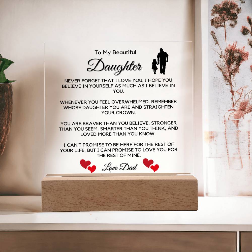 Believe In Yourself - Acrylic Square Plaque