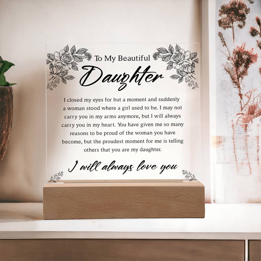 Daughter First - Acrylic Square Plaque