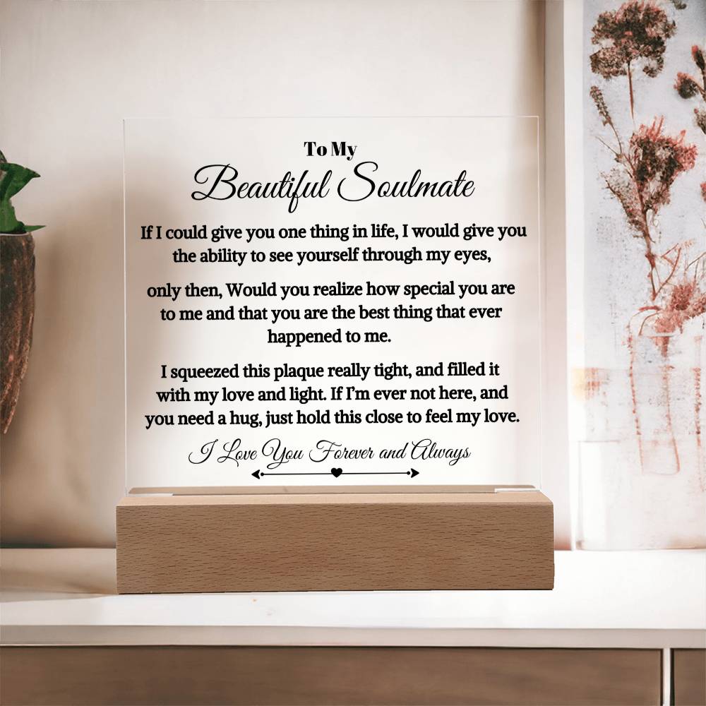 Gift For Soulmate -The Best Thing Ever Happened To Me - Acrylic Square Plaque