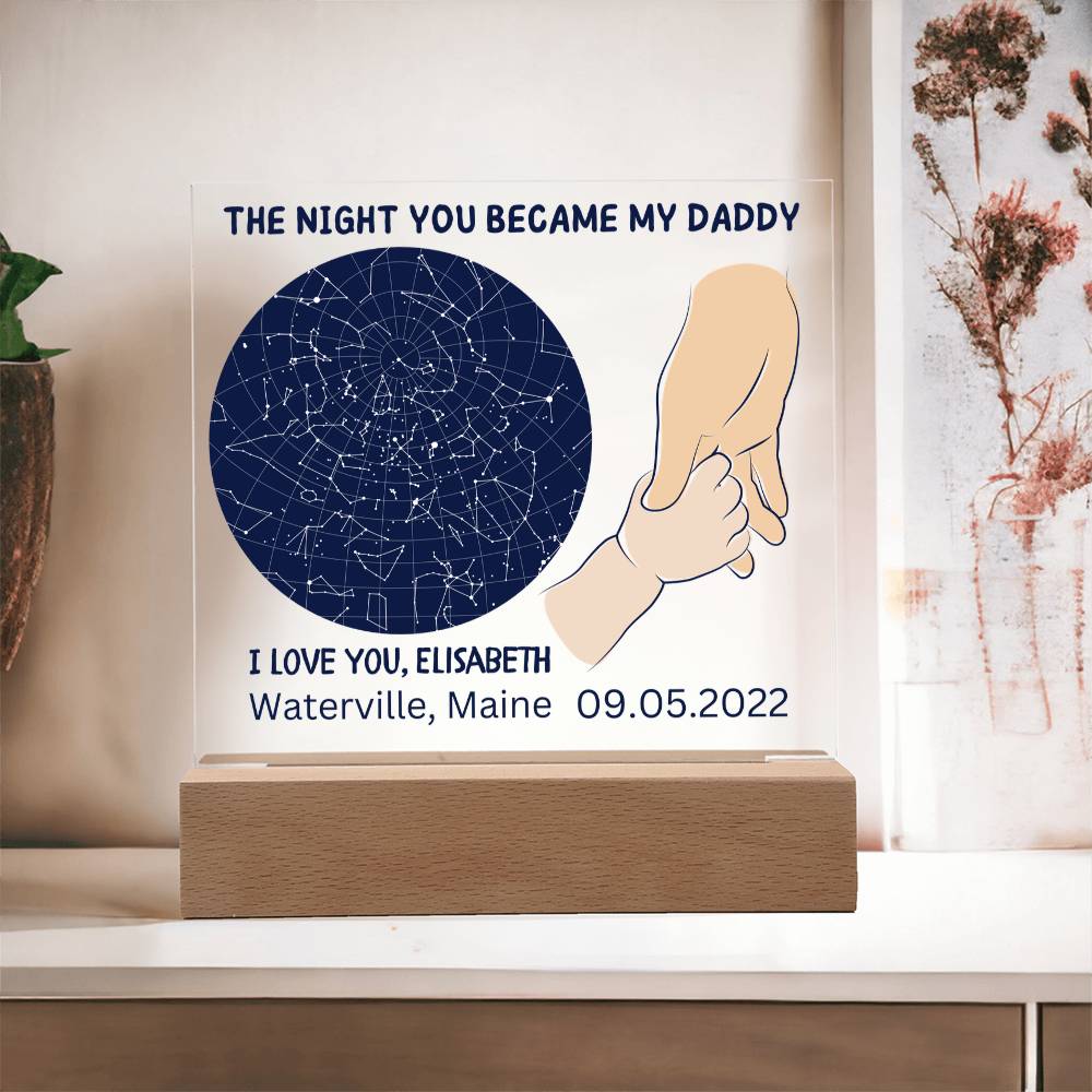 Celestial Night Sky Acrylic Plaque Waterville Maine - Acrylic Square Plaque