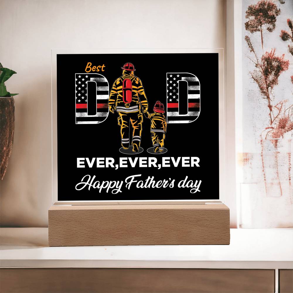 Best Dad Ever Ever Ever - Acrylic Square Plaque