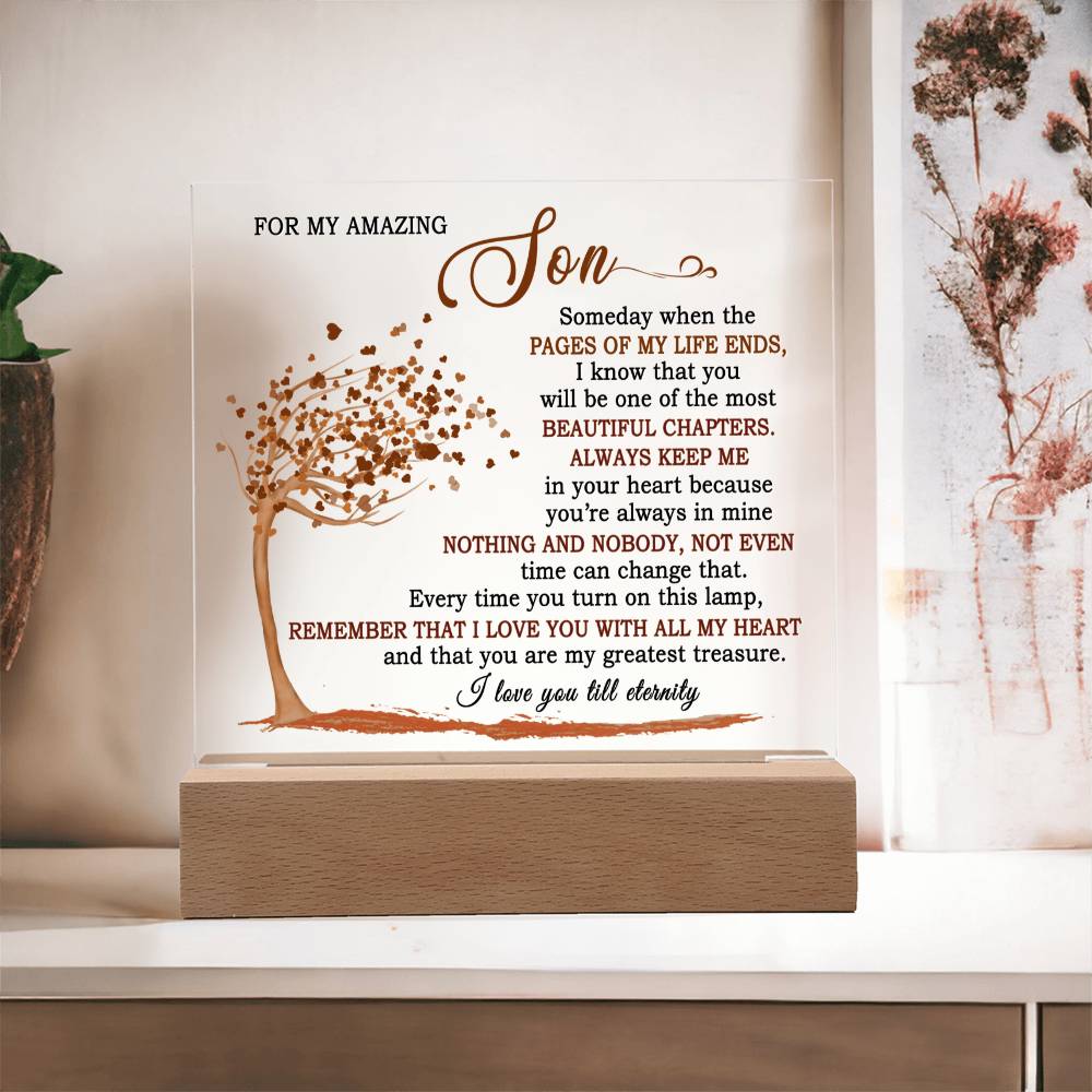 Gift for Son - Always In Mine - Acrylic Square Plaque