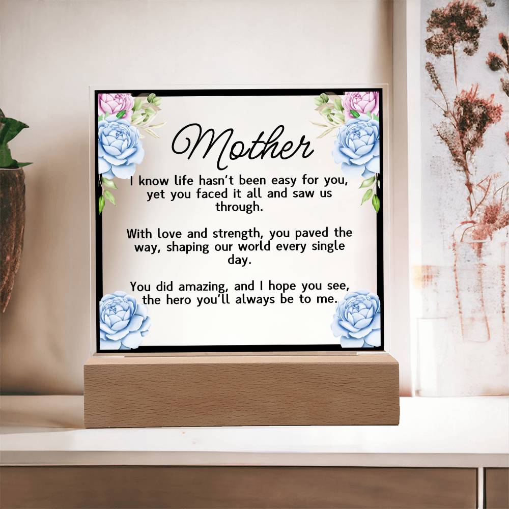 HeartWork - The Hero You'll Always Be To Me - Acrylic Square Plaque