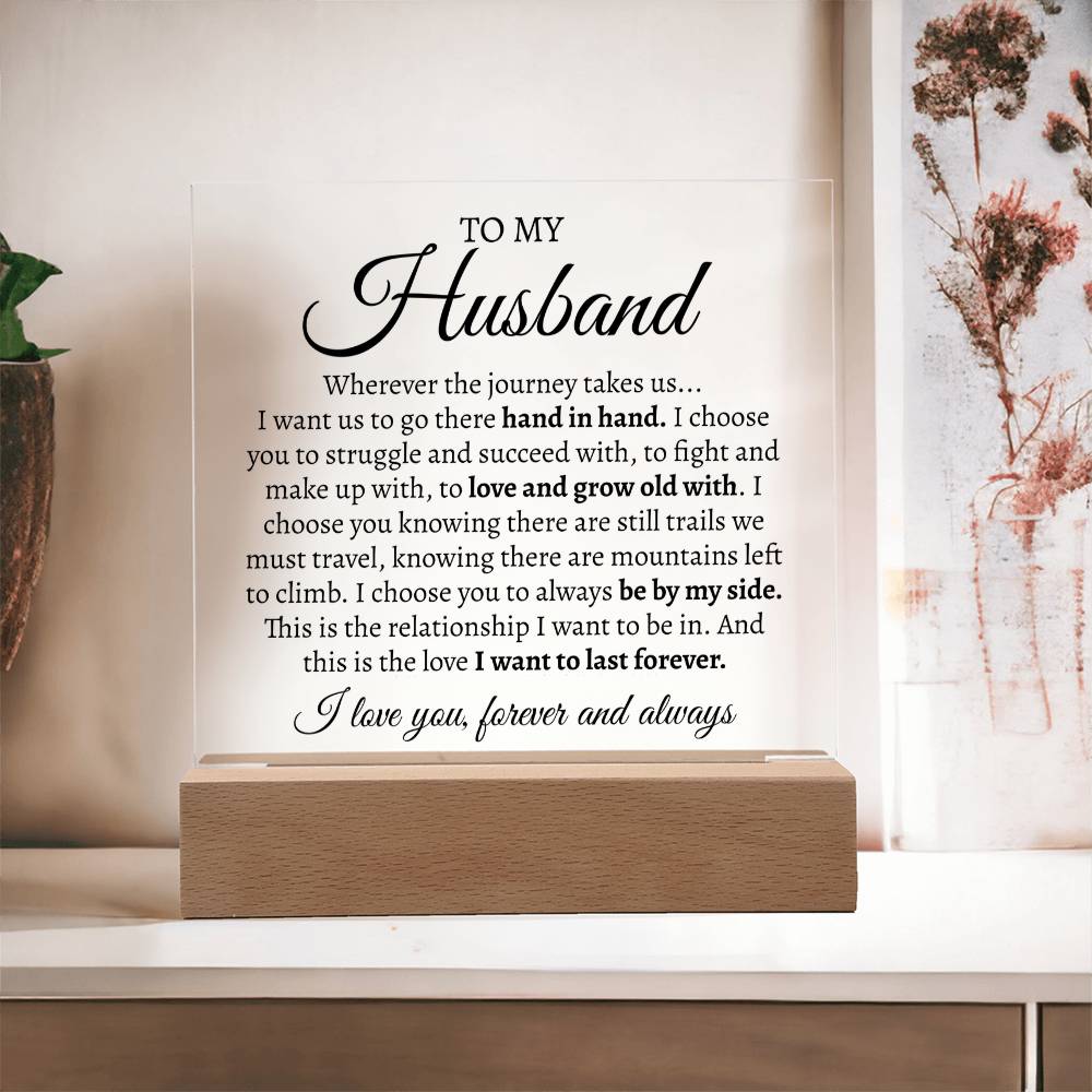 Sentimental Husband - Our Journey - Plaque Square Acrylic Square