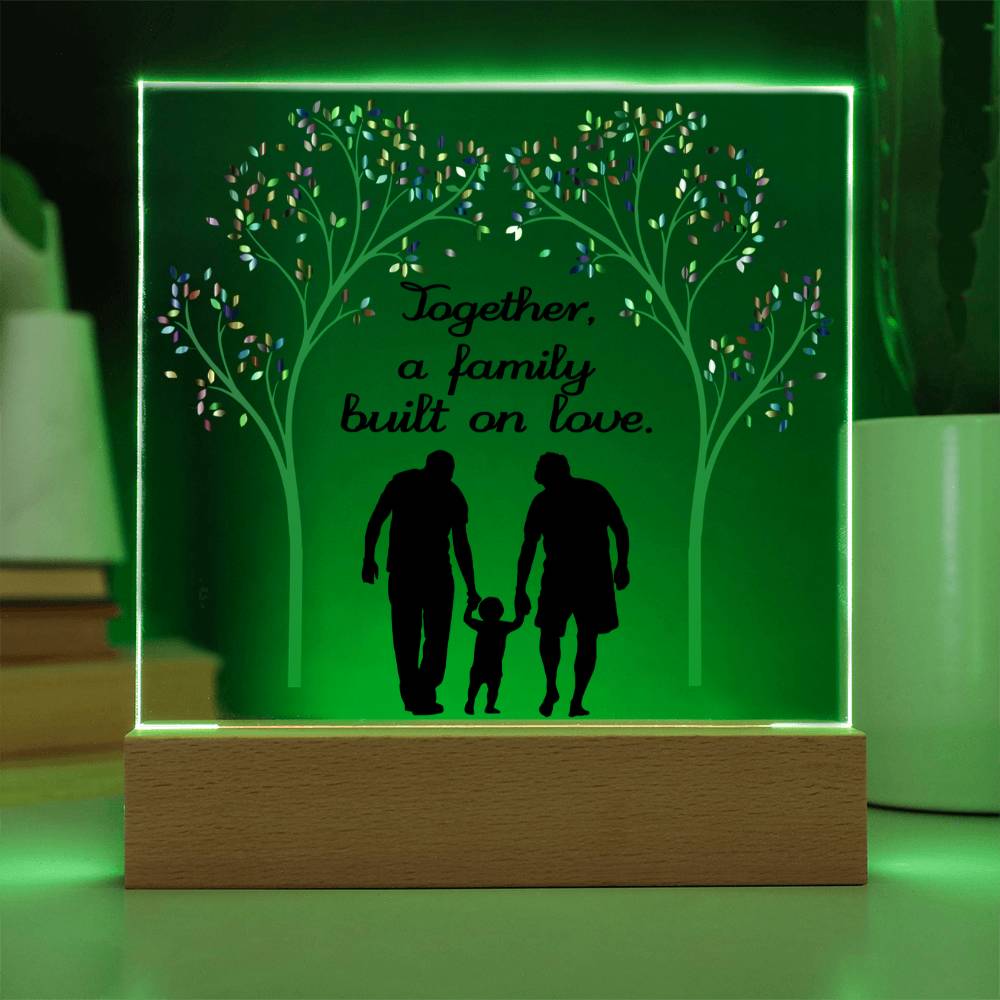 Pride Month Gift - A Family Built On Love - Acrylic Square Plaque