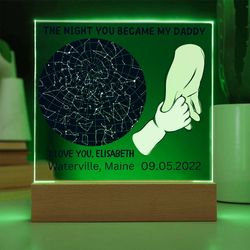 Celestial Night Sky Acrylic Plaque Waterville Maine - Acrylic Square Plaque