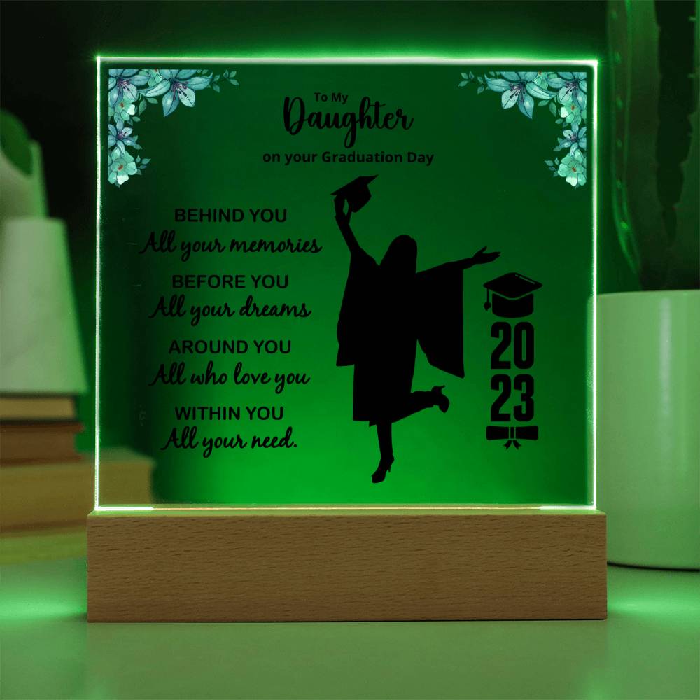 Behind You Graduation, Square Acrylic Plaque - Acrylic Square Plaque