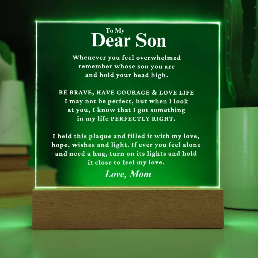 Son - Perfectly Right - Acrylic Square Plaque