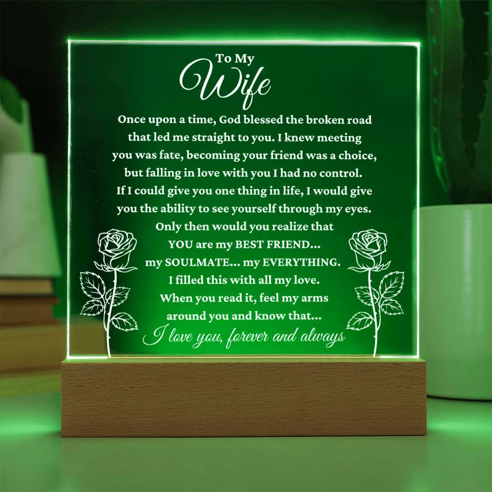 To My Wife - My Everything - Acrylic Square Plaque