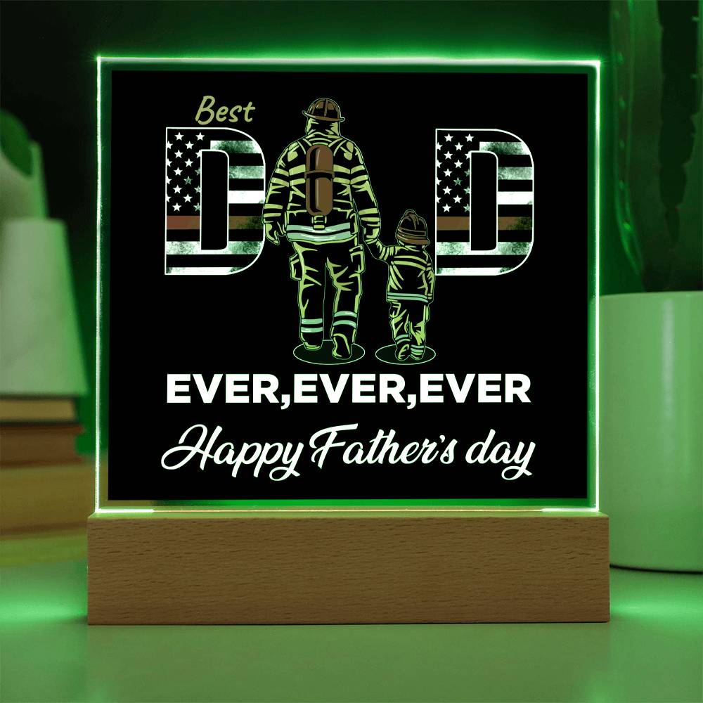 Best Dad Ever Ever Ever - Acrylic Square Plaque