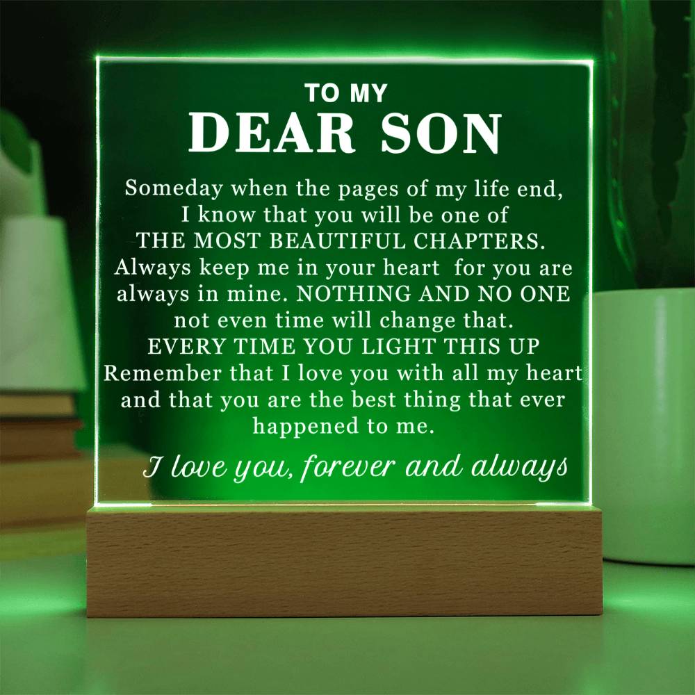 Meaningful Gift For Son - - Acrylic Square Plaque