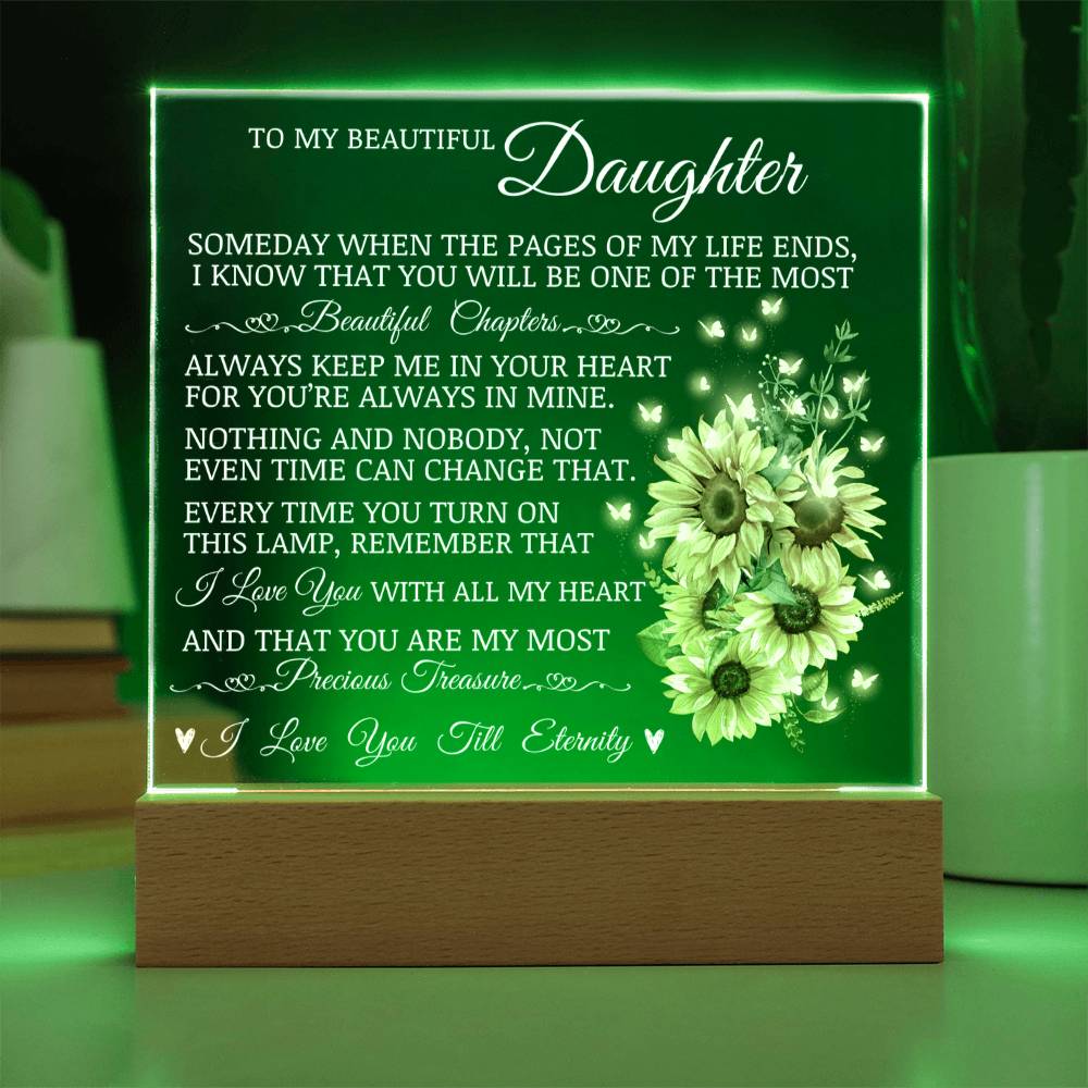 Daughter Keepsake - Eternity - Acrylic Square Plaque