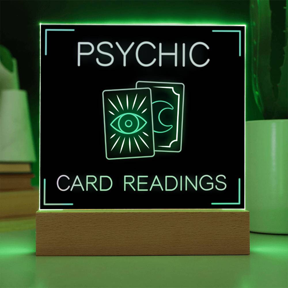 Psychic Card Readings - Acrylic Square Plaque