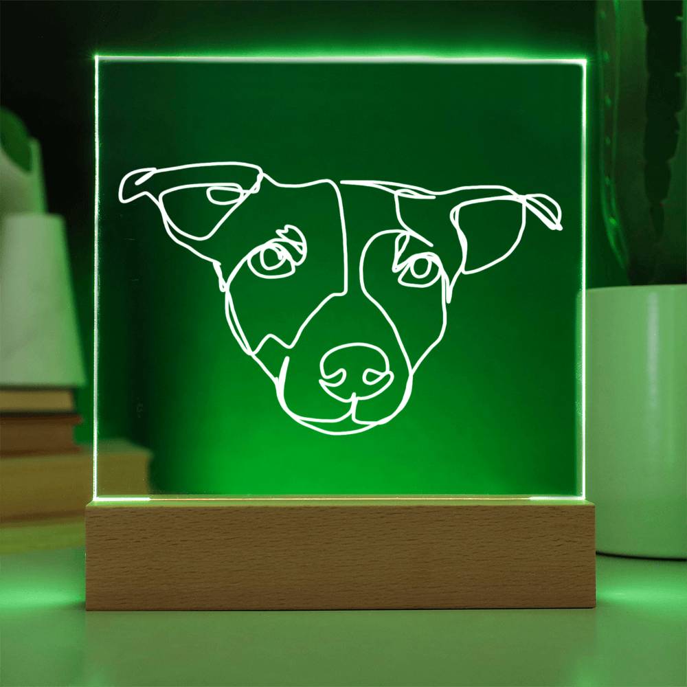 Pet Line Drawing Board - Acrylic Square Plaque