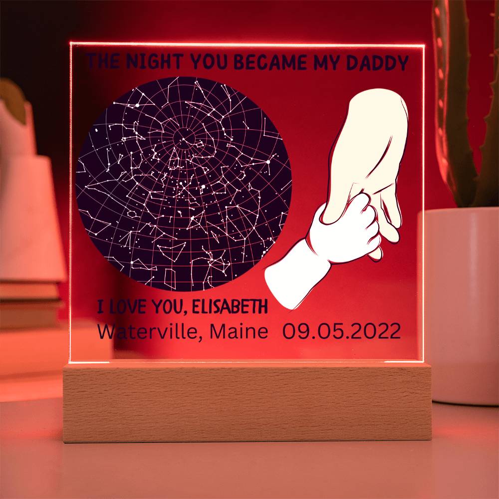 Celestial Night Sky Acrylic Plaque Waterville Maine - Acrylic Square Plaque