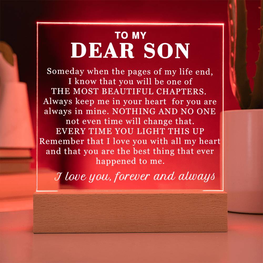 Meaningful Gift For Son - - Acrylic Square Plaque
