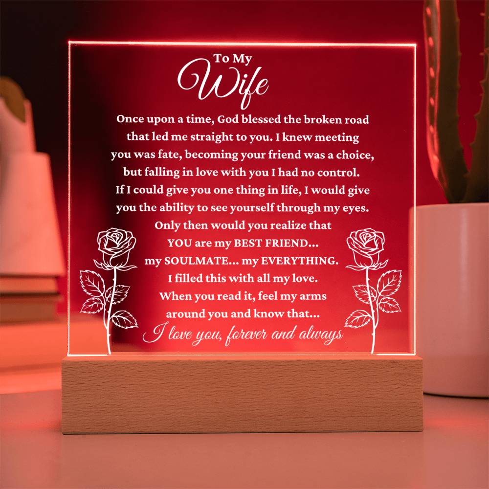 To My Wife - My Everything - Acrylic Square Plaque