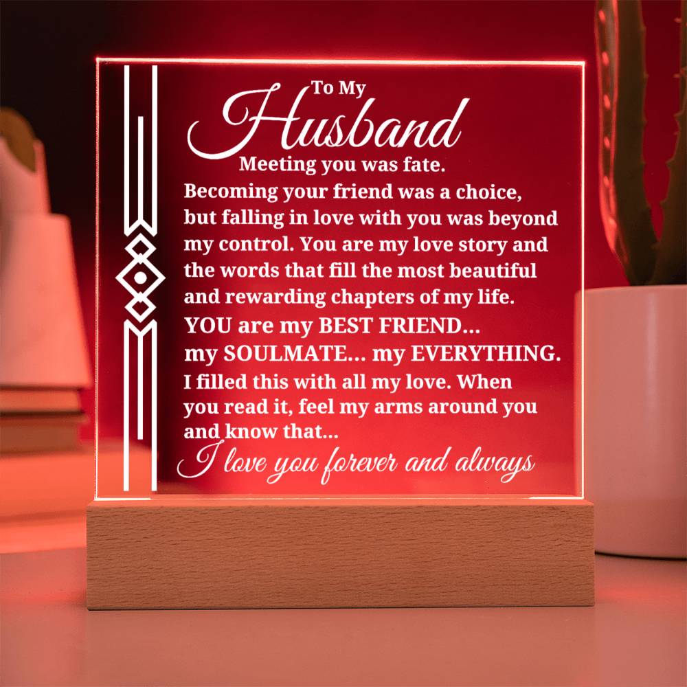 To My Husband - You Are My Everything - Acrylic Square Plaque