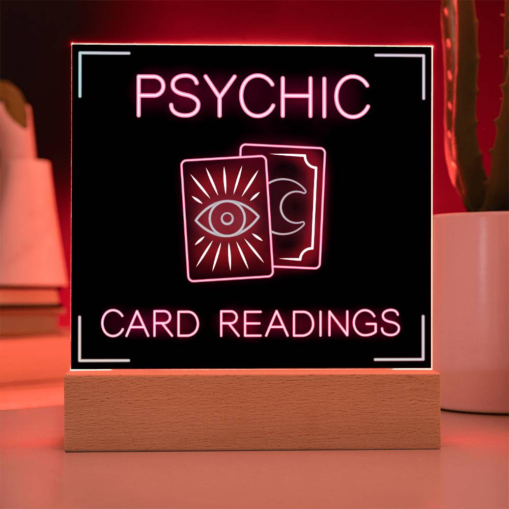 Psychic Card Readings - Acrylic Square Plaque