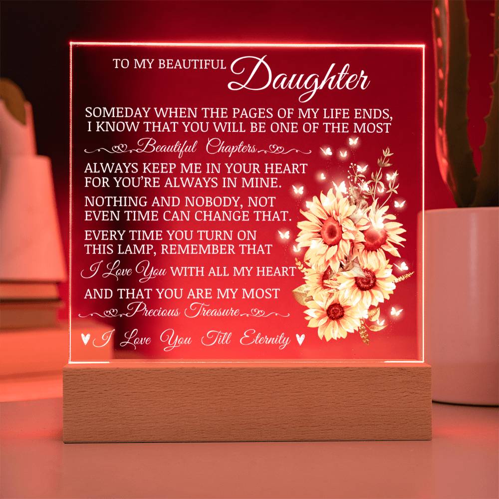Daughter Keepsake - Eternity - Acrylic Square Plaque