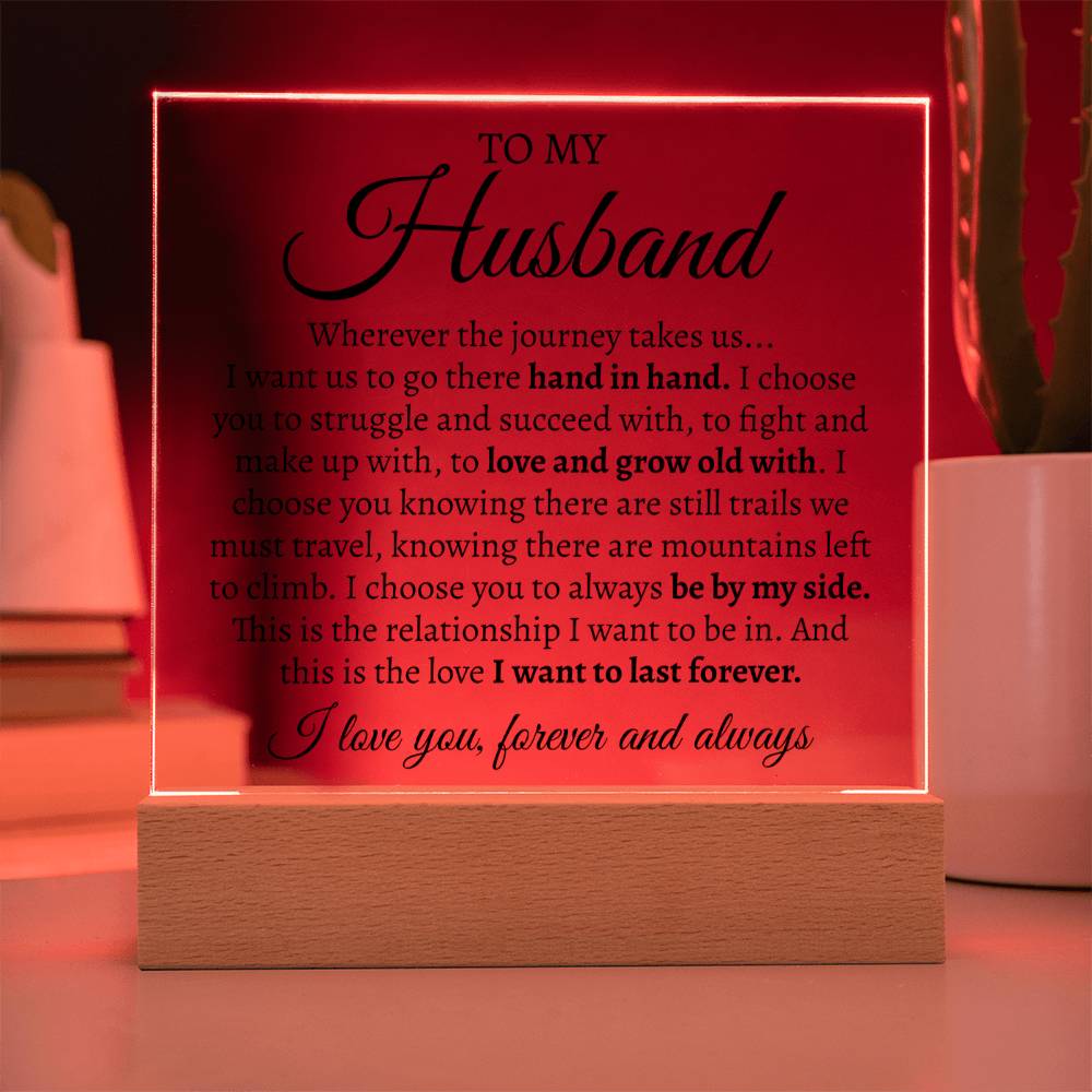 Sentimental Husband - Our Journey - Plaque Square Acrylic Square