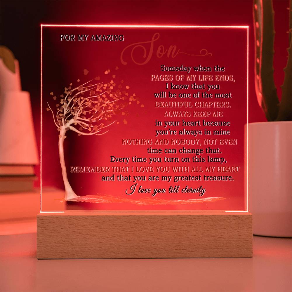 Gift for Son - Always In Mine - Acrylic Square Plaque