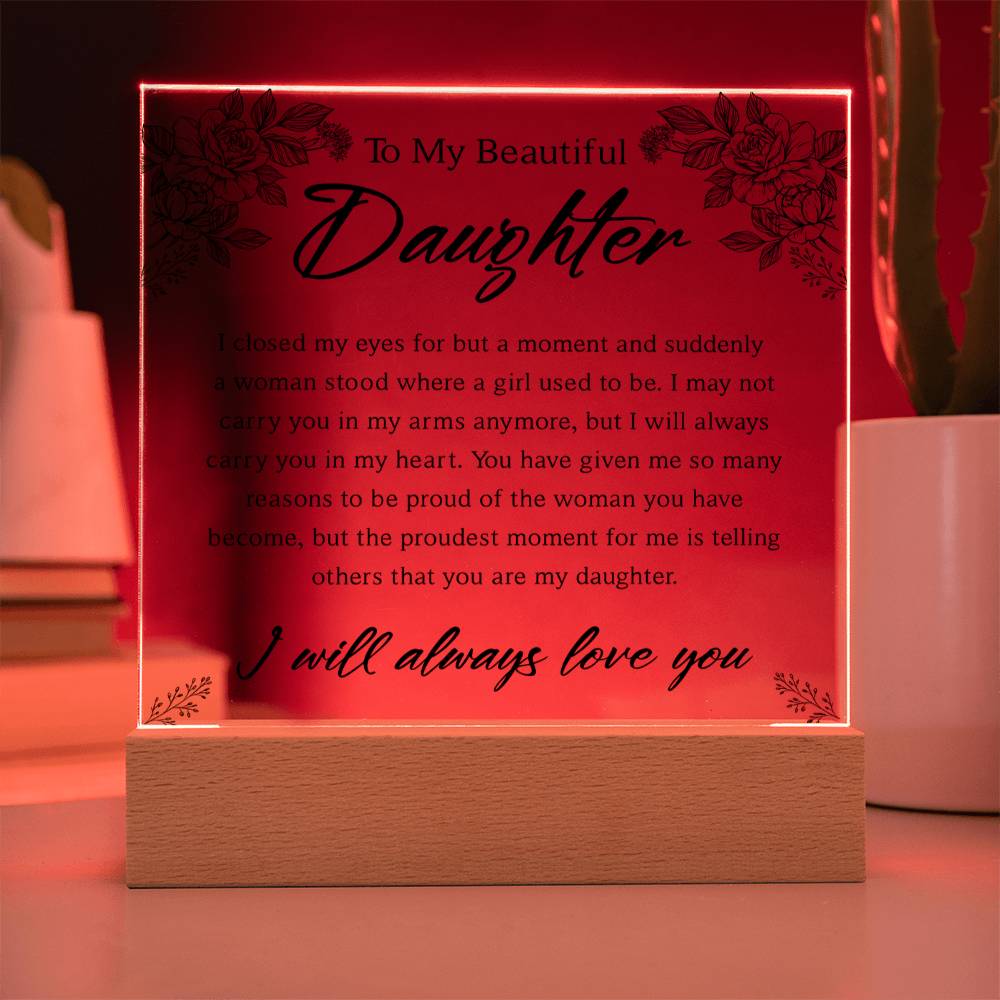 Daughter First - Acrylic Square Plaque