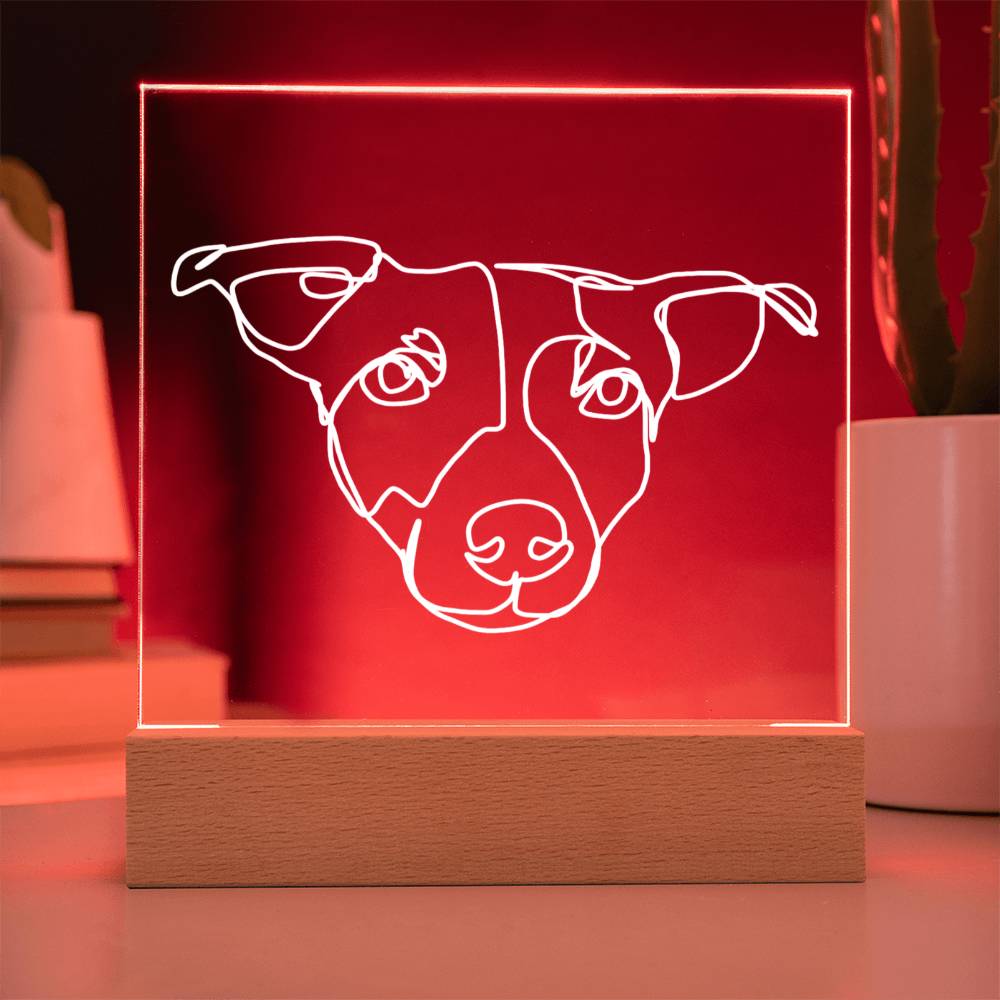Pet Line Drawing Board - Acrylic Square Plaque
