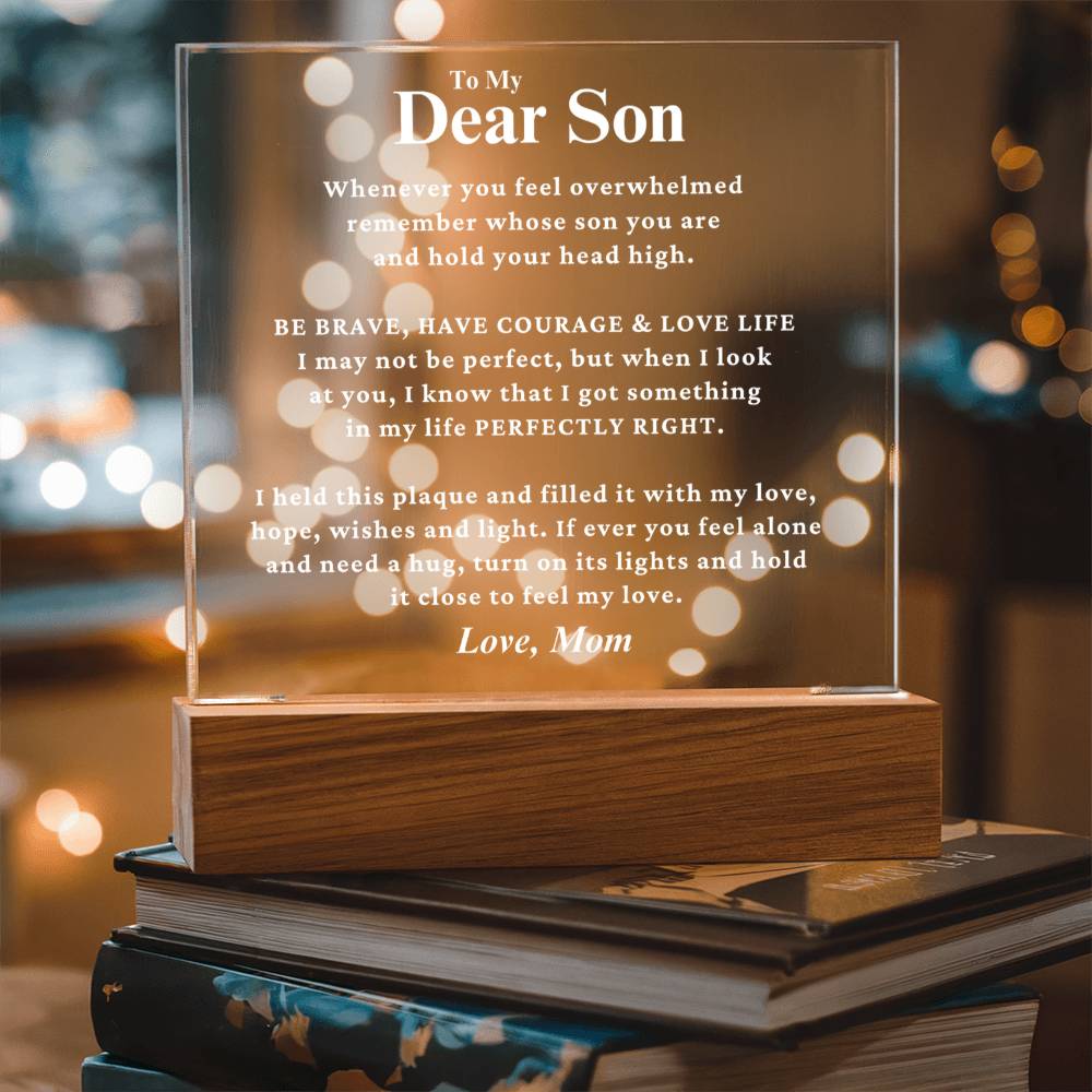 Son - Perfectly Right - Acrylic Square Plaque