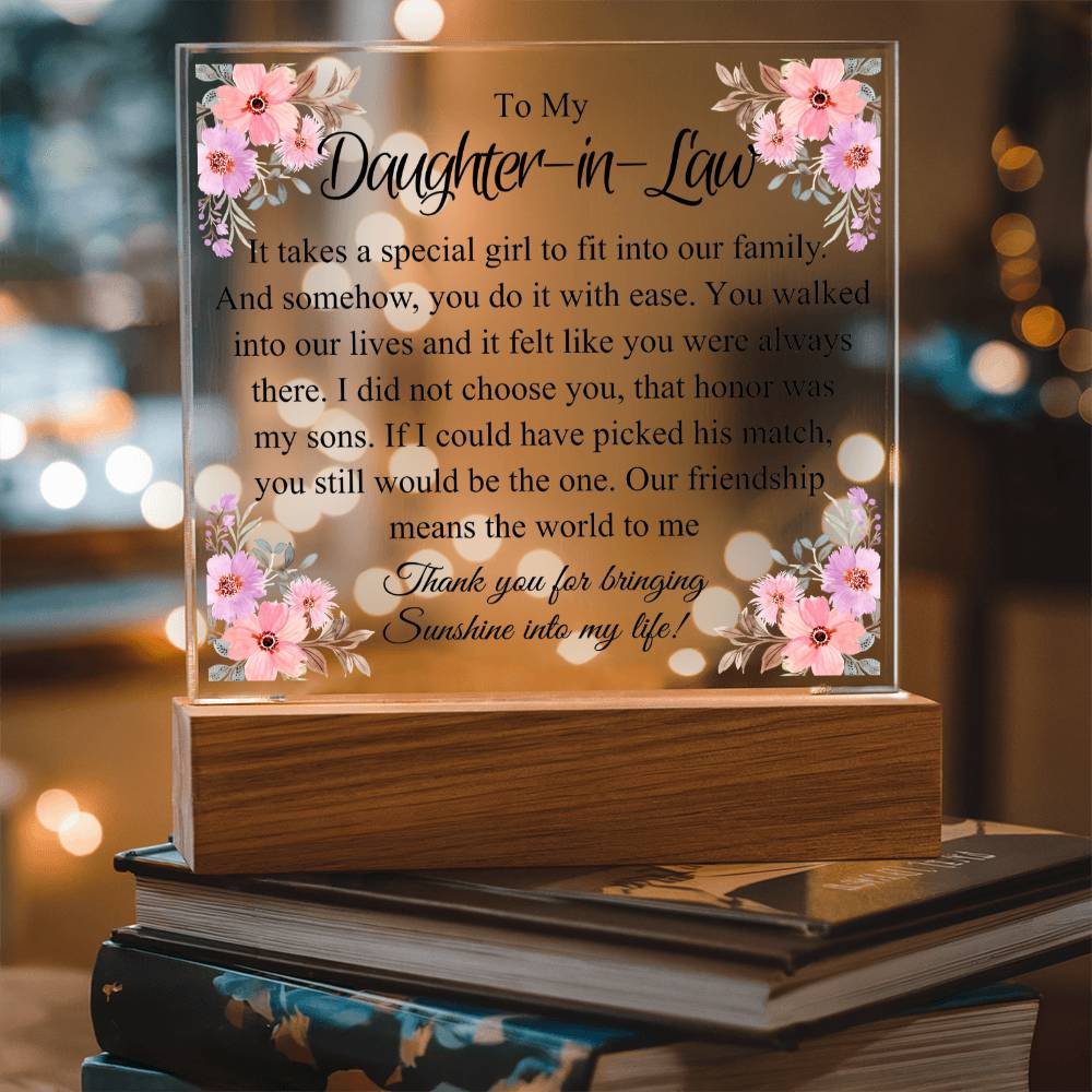 HeartWork - Daughter-In-Law Special Girl - Acrylic Square Plaque