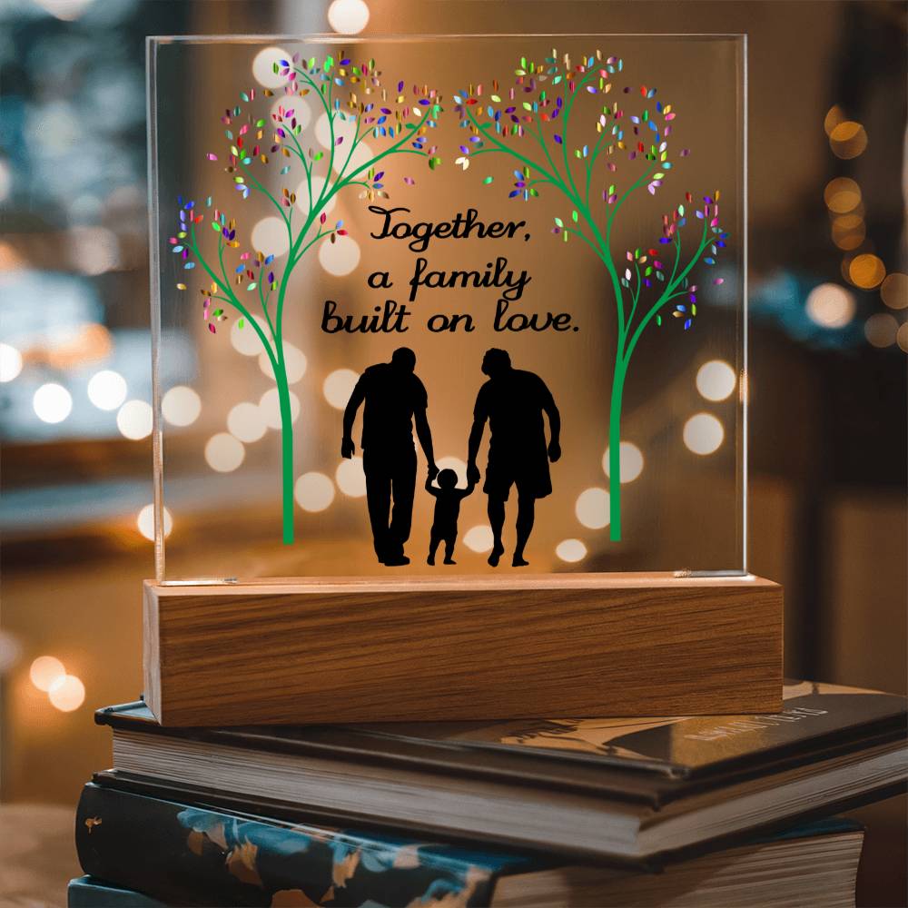 Pride Month Gift - A Family Built On Love - Acrylic Square Plaque