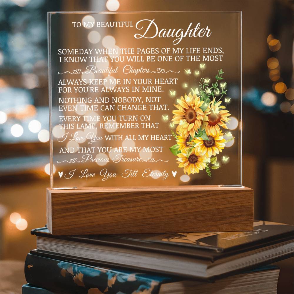 Daughter Keepsake - Eternity - Acrylic Square Plaque