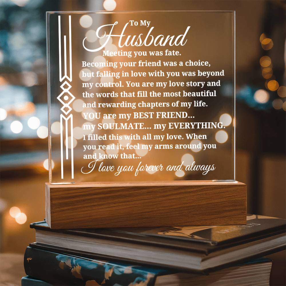 To My Husband - You Are My Everything - Acrylic Square Plaque