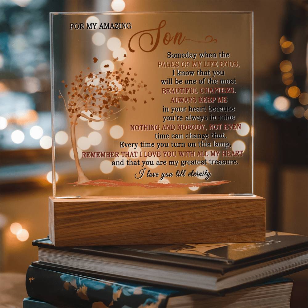 Gift for Son - Always In Mine - Acrylic Square Plaque