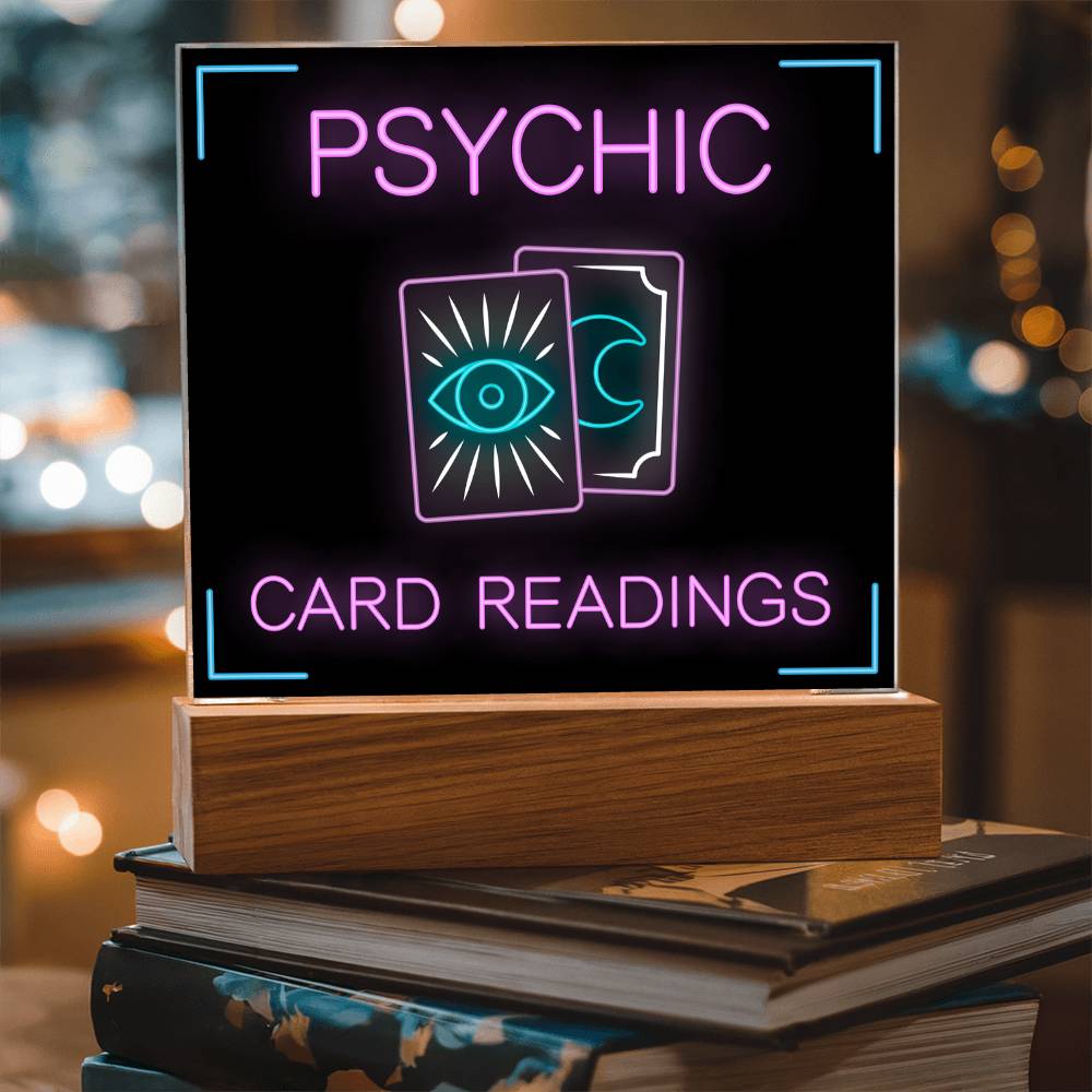 Psychic Card Readings - Acrylic Square Plaque